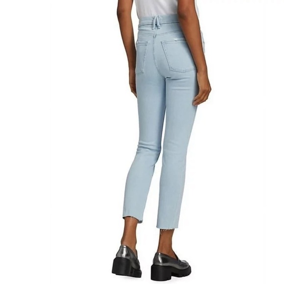 Good American INDIGO145 Women's Good Legs Raw Hem Cigarette Jeans - Picture 4 of 16